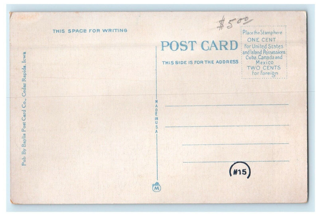 c1930's Bird's Eye View Quaker Oats Elevators Cedar Rapids Iowa IA Postcard