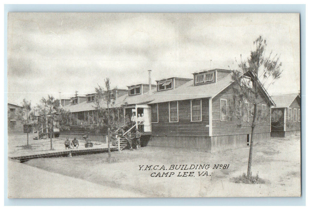 c1920 YMCA Building No. 81 Camp Lee Virginia VA Unposted Postcard