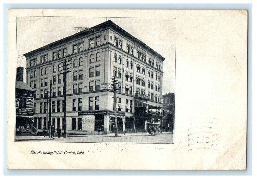 1908 The McKinley Hotel Canton Ohio OH Antique Posted Postcard