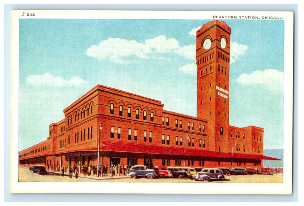 View Of Dearborn Station Oldest Railway Terminal Chicago Illinois IL Postcard