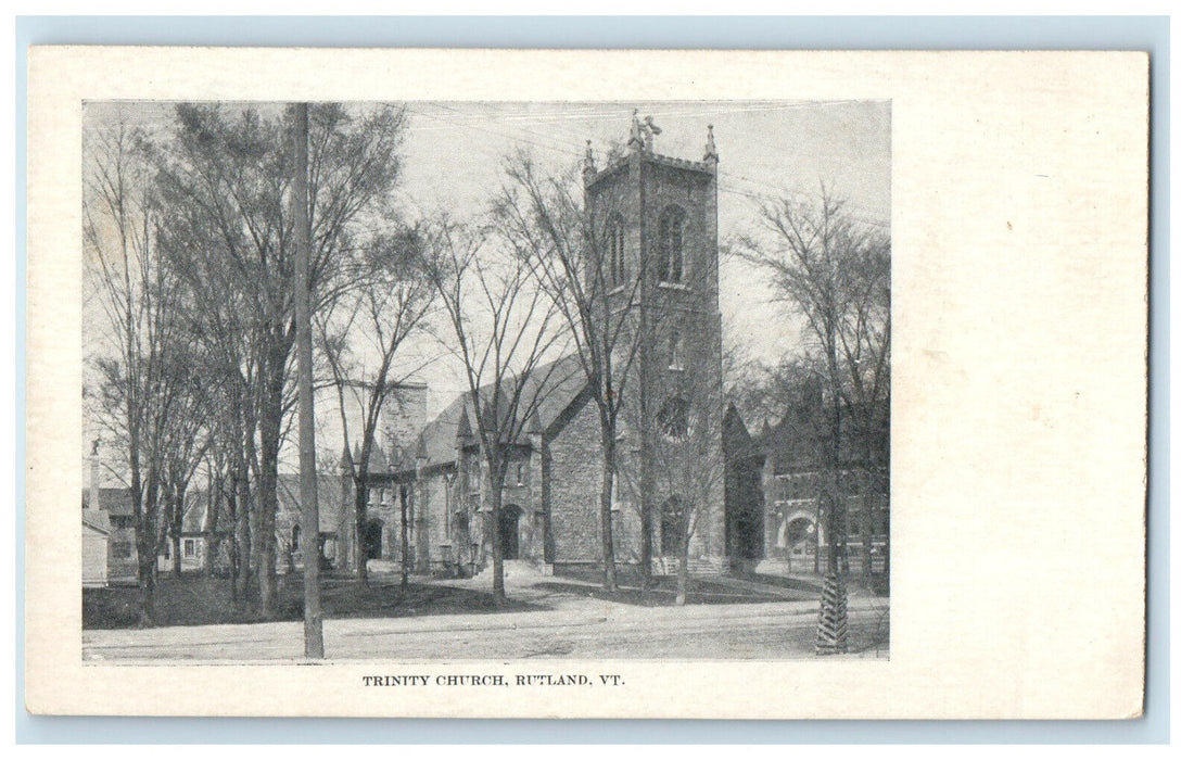 c1900s Trinity Church Rutland Vermont VT PMC Unposted Antique Postcard