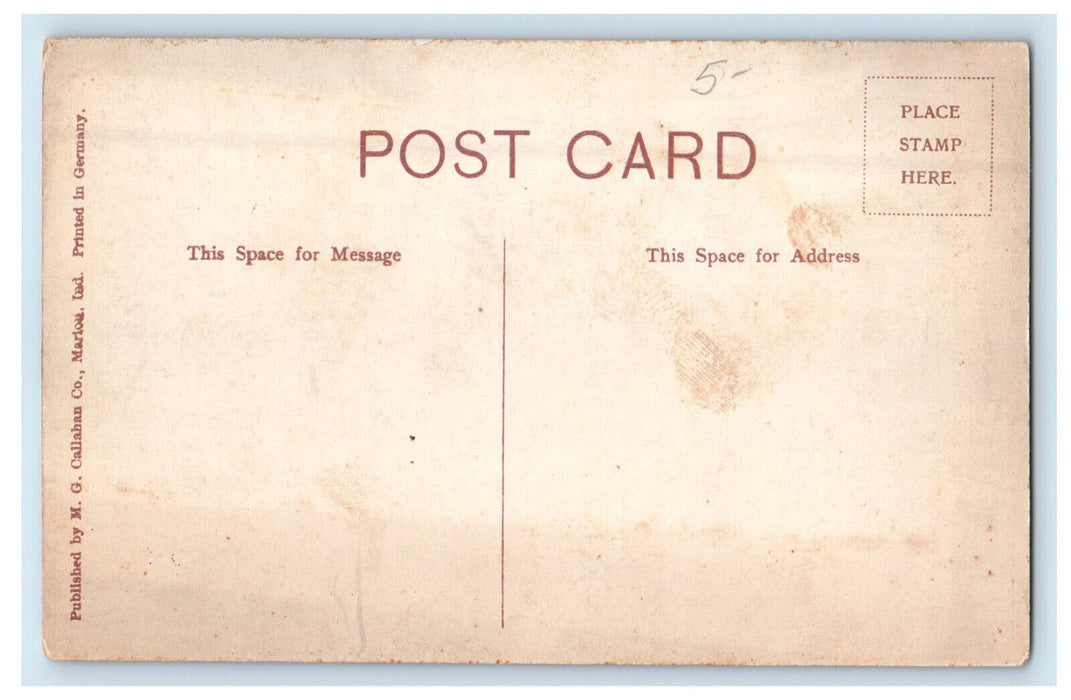 c1910 Bird's Eye View of Marion Indiana IN Antique Unposted Postcard