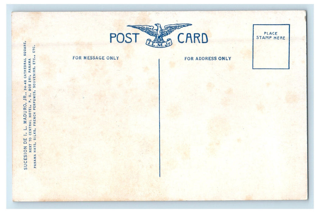 c1920s Front View, Hotel Washington, Colon Rep of Panama Unposted Postcard