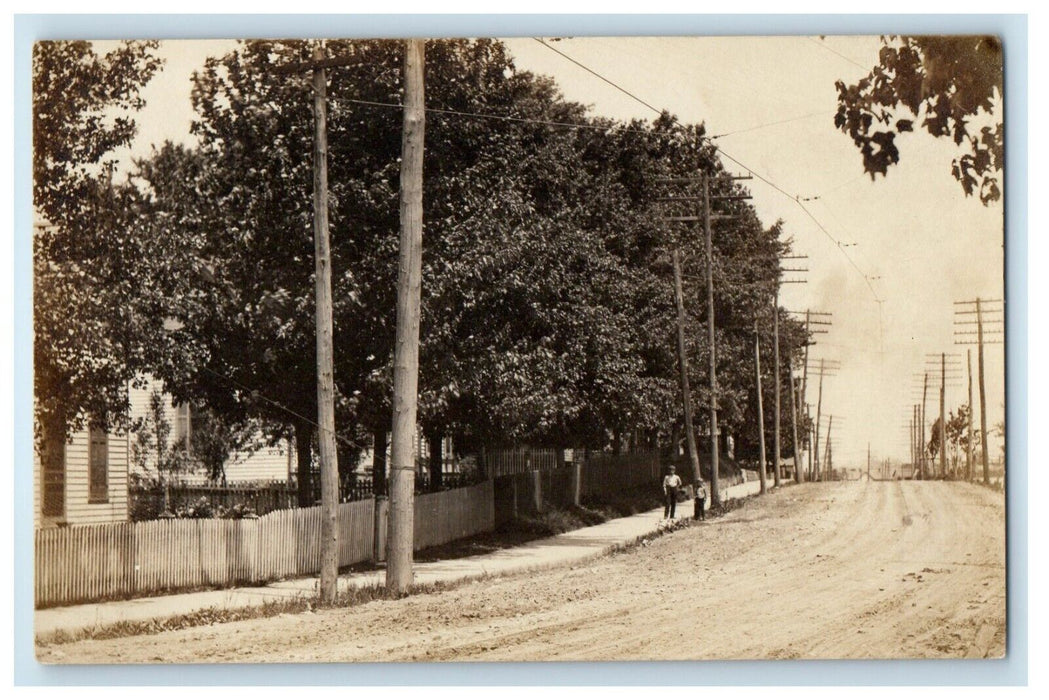 Road View Of Sellersburg Indiana IN RPPC Photo Unposted AntiquePostcard