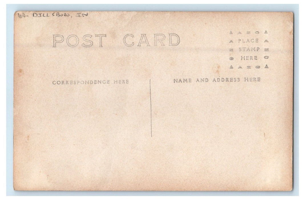 c1910's Road And House View Dillsboro Indiana IN RPPC Photo Antique Postcard