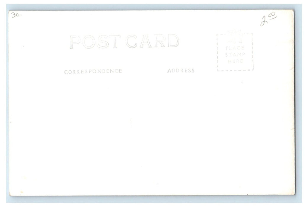 c1940's Lake Webster Ferry Boat Indiana IN RPPC Photo Unposted Vintage Postcard