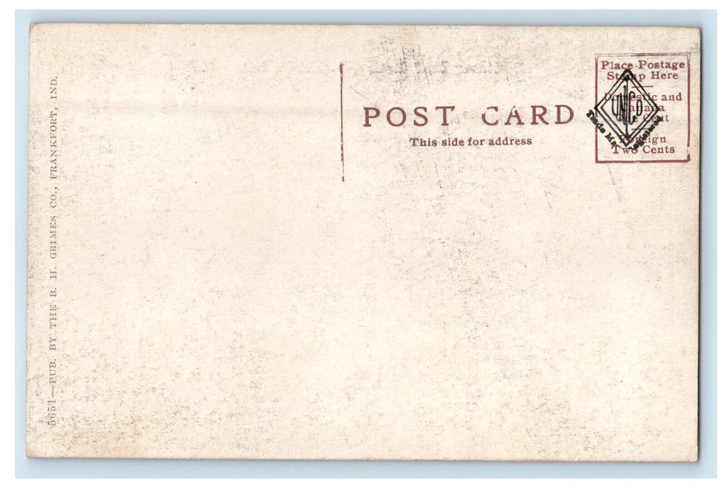c1910 Clover Leaf Station Frankfort Indiana IN Antique Unposted Postcard