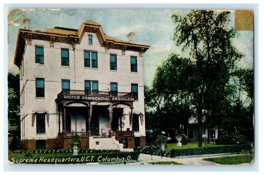 1917 Supreme Headquarters U.CT. Columbus Ohio OH Antique Postcard