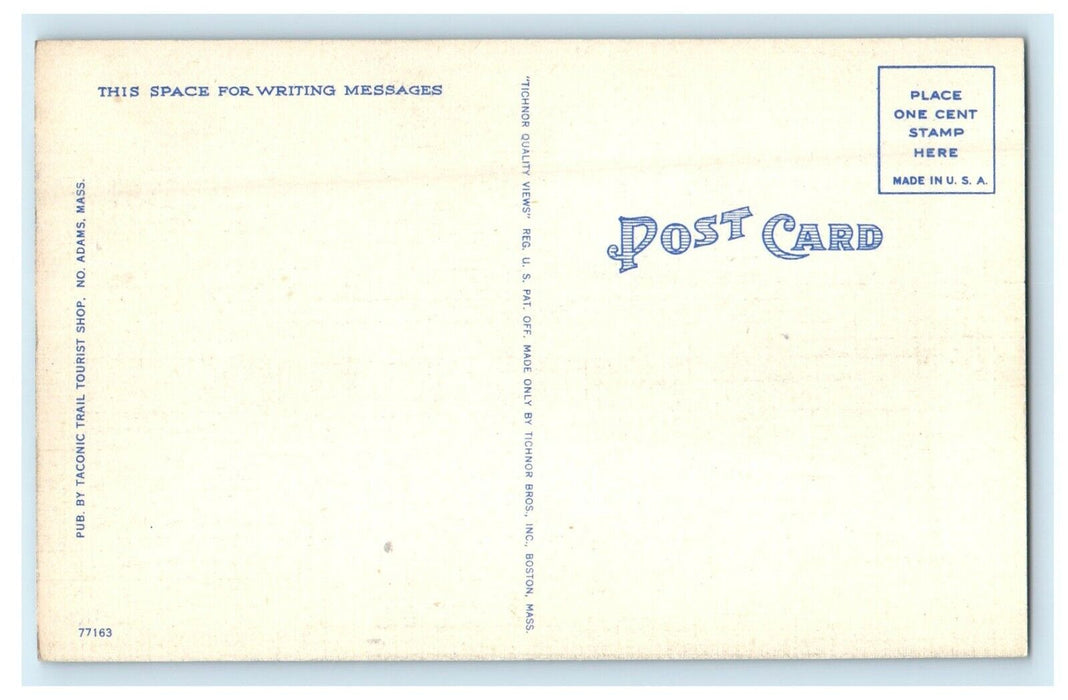 c1940's Western Entrance To Taconic Trail  Williamstown  MA And Troy NY Postcard