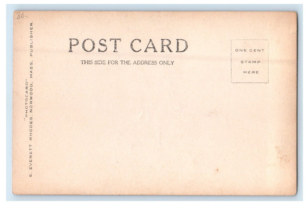 1906 Lake Massapoag Boat Sharon Massachusetts MA RPPC Photo Antique Postcard