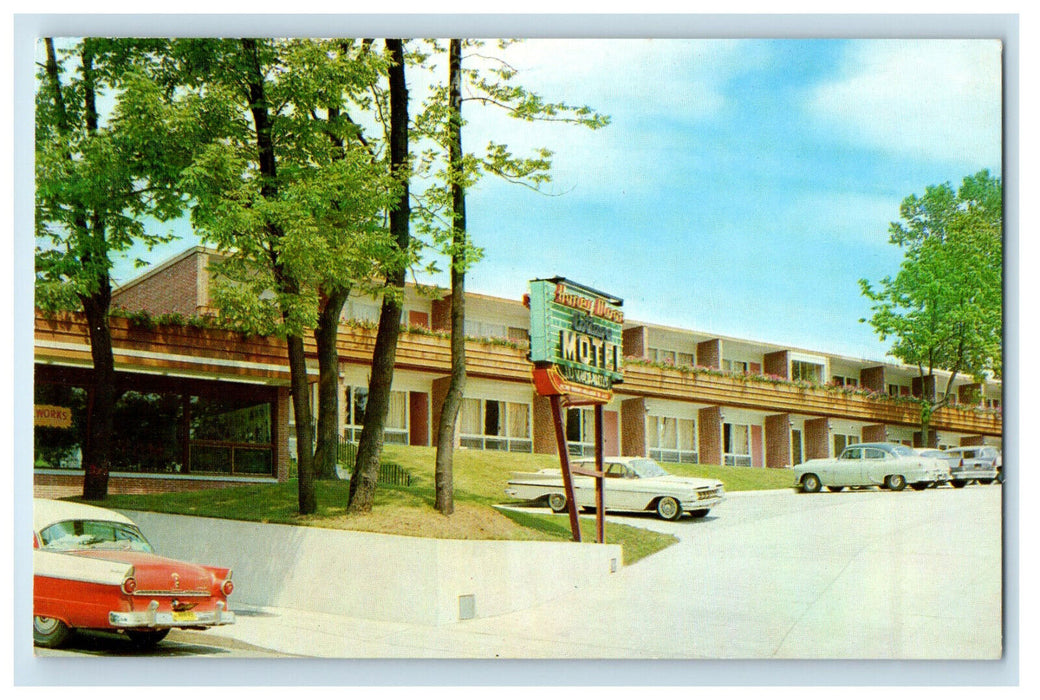c1950s "Honey Motel & Cottages" Clifton Hills Niagara Falls Canada Postcard