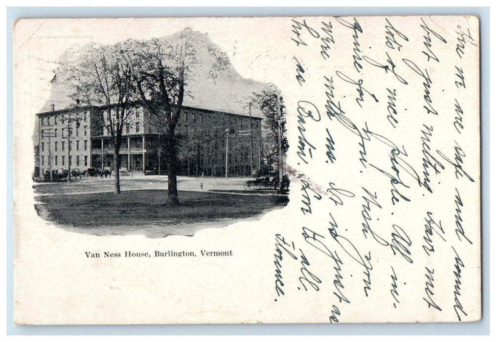 1905 Van Ness Home Burlington Vermont VT Posted Antique PMC Postcard