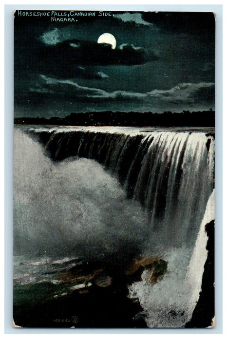 1909 Horseshoe Falls Canadian Side Niagara Falls Canada Postcard