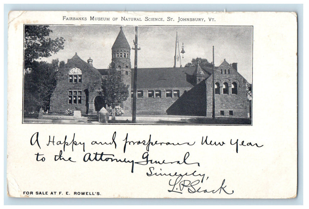 c1900s Fair Banks Museum of Natural Science St. Johnsbury Vermont VT Postcard