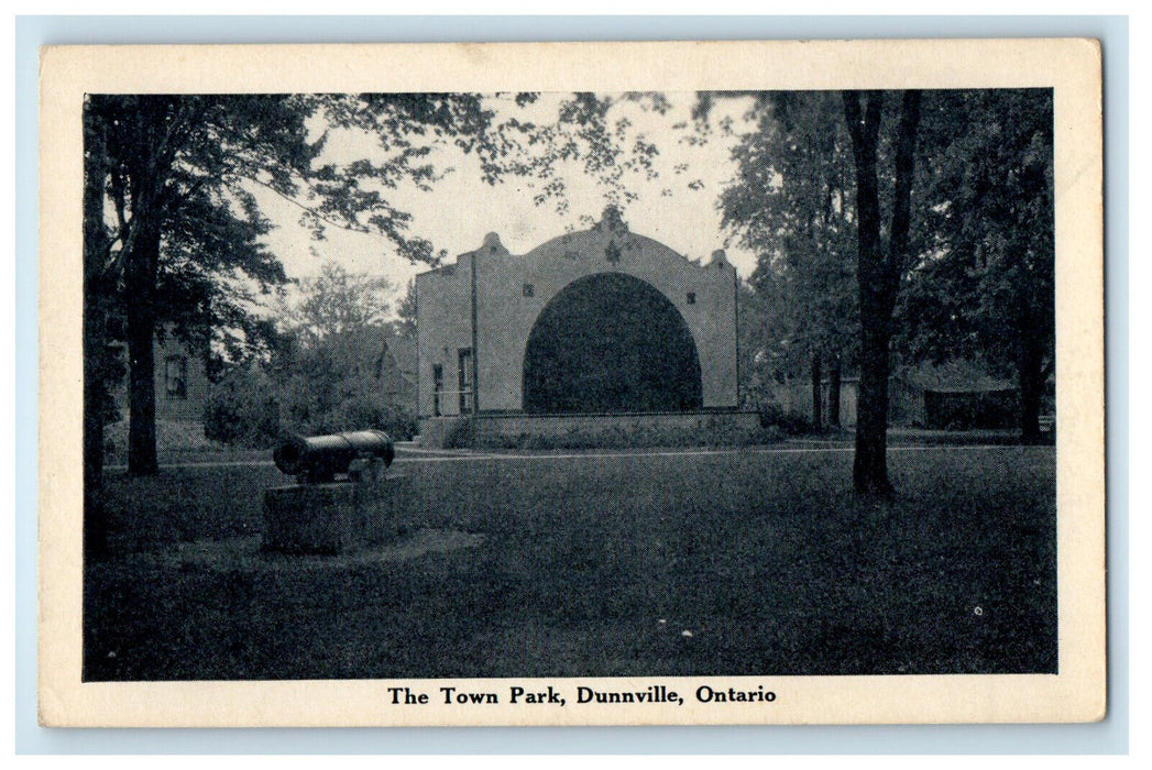 c1940s The Town Park, Dunnville Ontario Canada Unposted Vintage Postcard