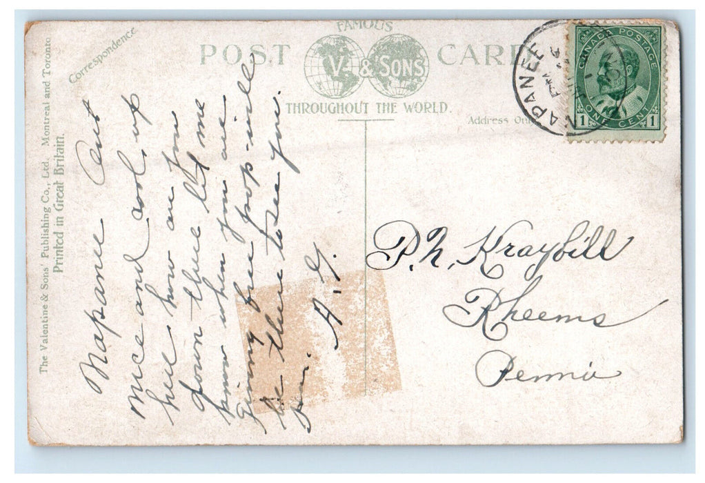c1910 Among The 1000 Islands St. Lawrence River Canada Posted Postcard