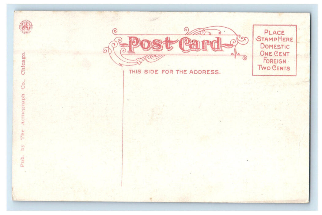 c1910 Montgomery Co. Court House Crawfordville Indiana IN Postcard