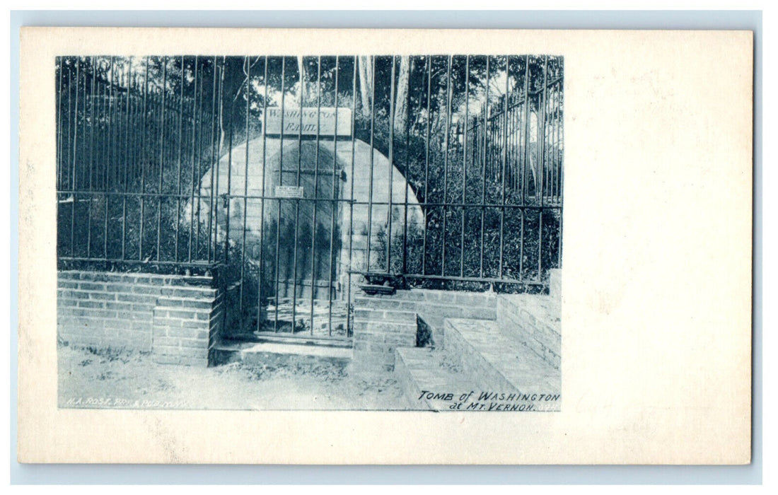 c1900s Tomb of Washington at Mt. Vernon Virginia VA Unposted PMC Postcard