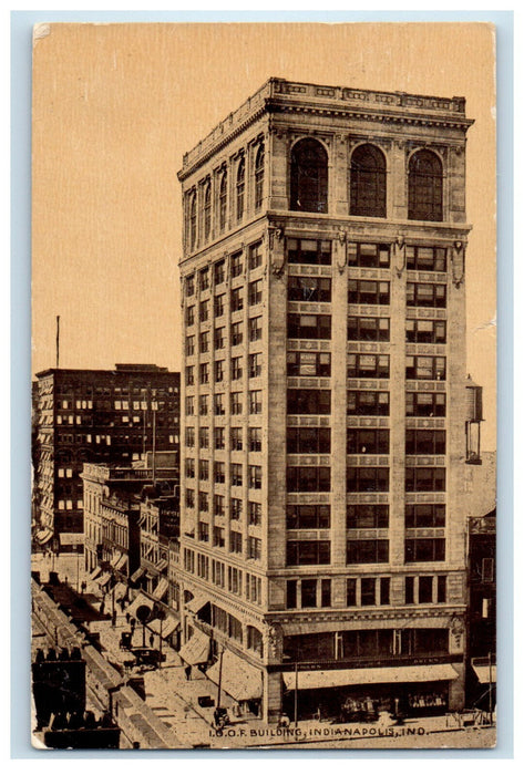 1911 I.O.O.F Building Indianapolis Indiana IN Posted Antique Postcard