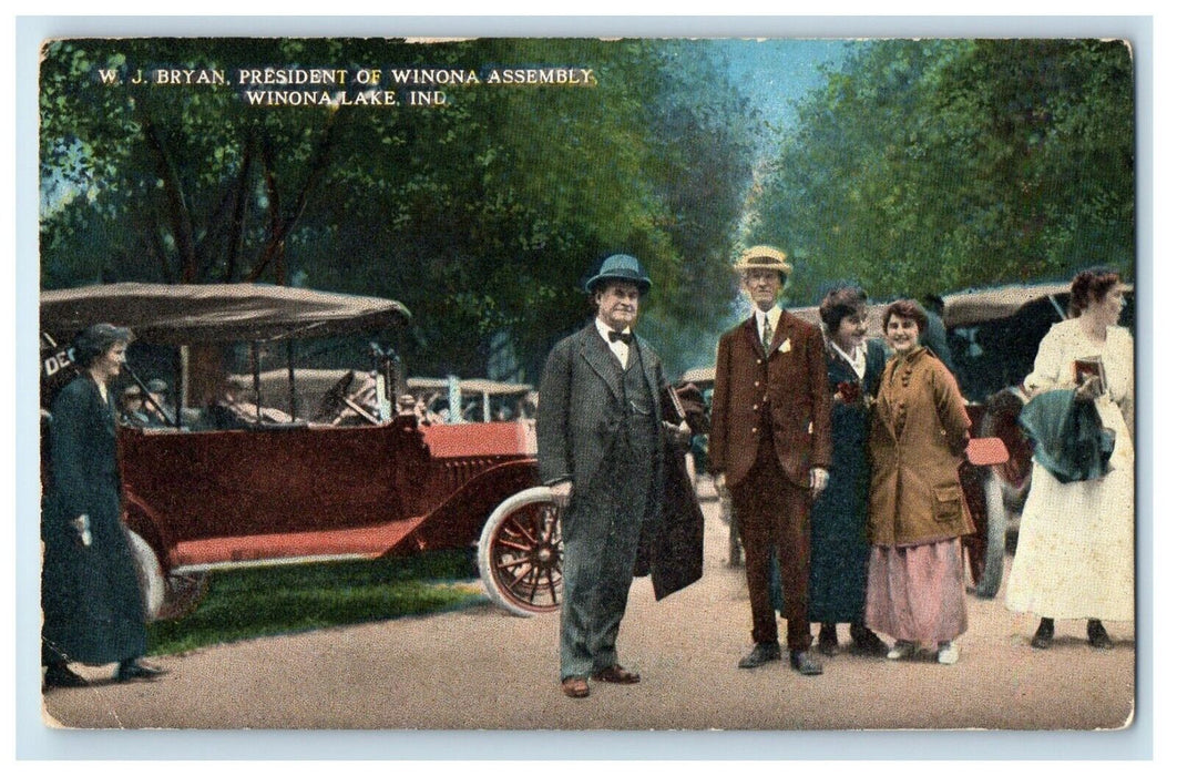 W.J Bryan President Of Winona Assembly Winona Lake Indiana IN Unposted Postcard