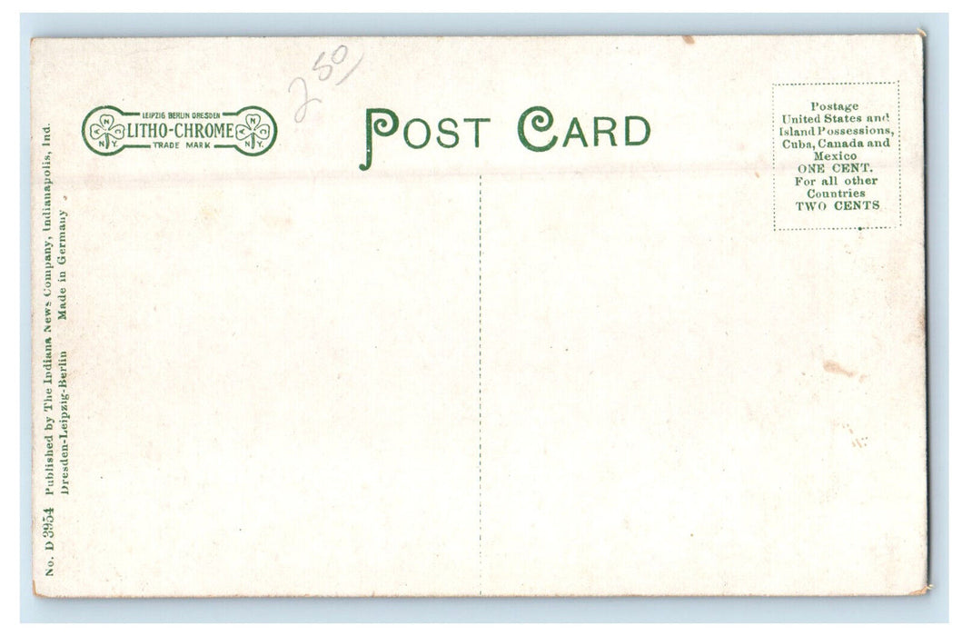 c1910 Big Four Arch, Court House Crawfordville Indiana IN Posted Postcard