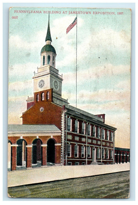 1907 Pennsylvania Building at Jamestown Exposition Virginia VA Postcard