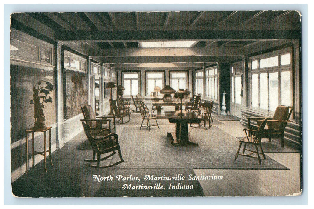 1922 North Parlor, Martinsville Sanitarium Martinsville Indiana IN Postcard