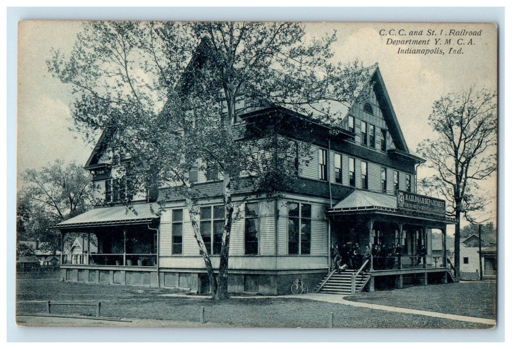 c1910's C.C.C Railroad Department Y.M.C.A. Indianapolis IN Antique Postcard