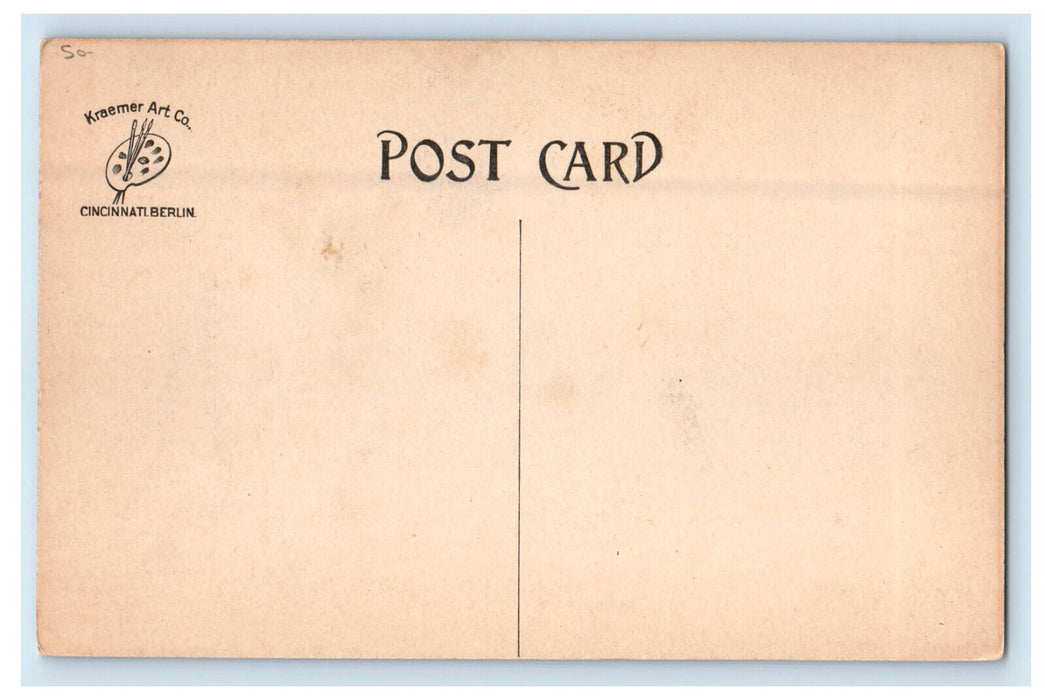 c1940s Dinner at Barbers, New Trenton, Indiana IN Unposted Antique Postcard