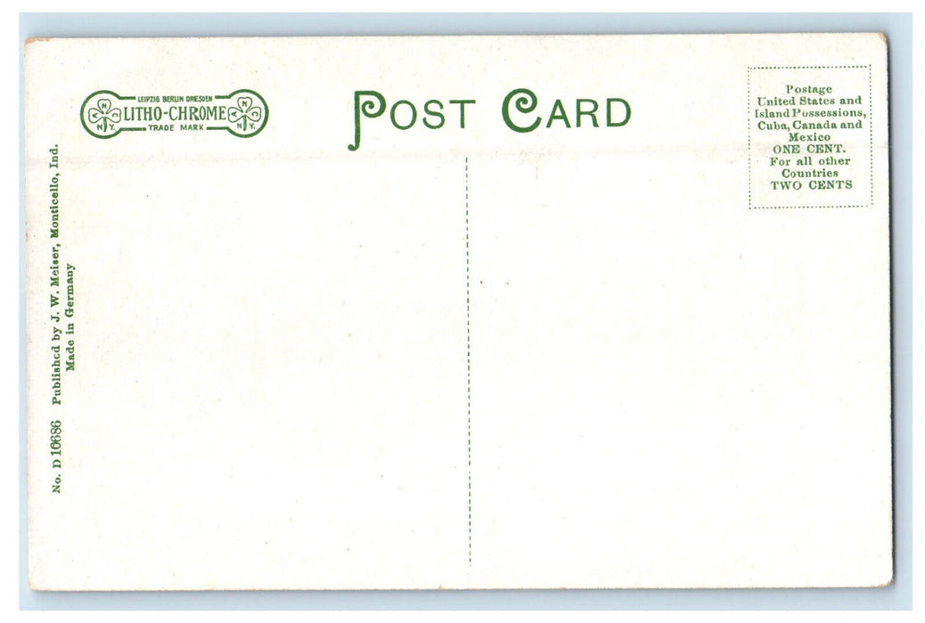 c1910 Tioga Railroad Raiload Bridges Monticello IN Unposted Postcard