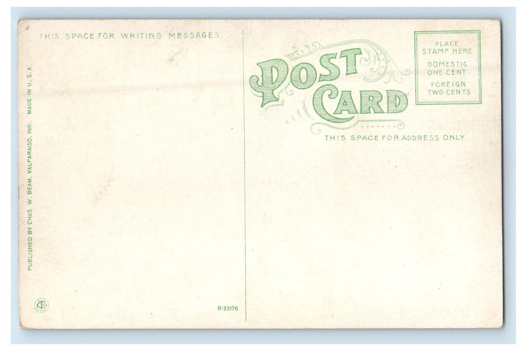 c1910 Penn Railroad Flyer Running Valparaiso Indiana IN Unposted Postcard