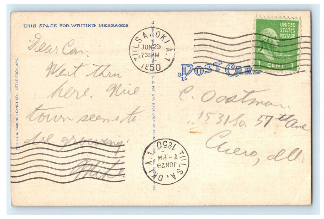 1950 Joseph T Robinson Memorial Auditorium Little Rock Arkansas AR Postcard
