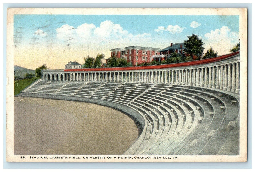 c1910's Stadium Lambeth Field University Of Virginia Charlottesville VA Postcard