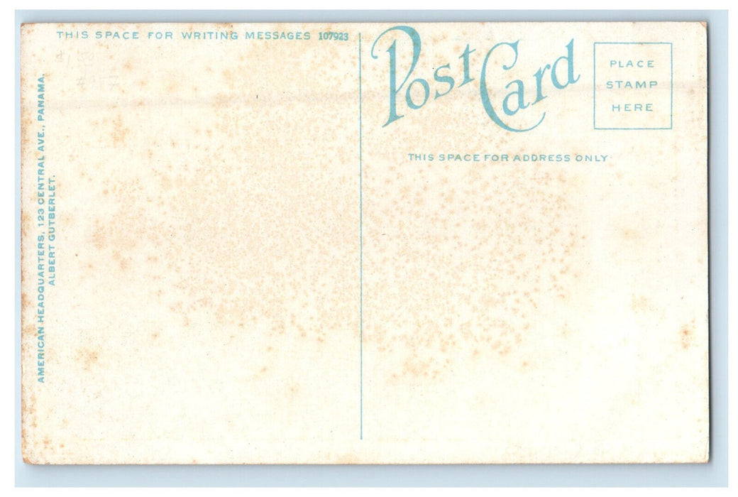 c1920s View of North Avenue, Panama City Panama Unposted Postcard