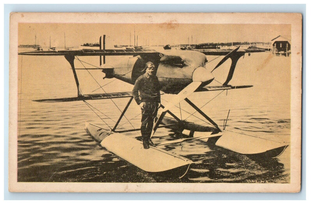 c1920's Jimmy Doolittle Curtiss R3C-1 Airplane Race Pilot  Seaplanes Postcard