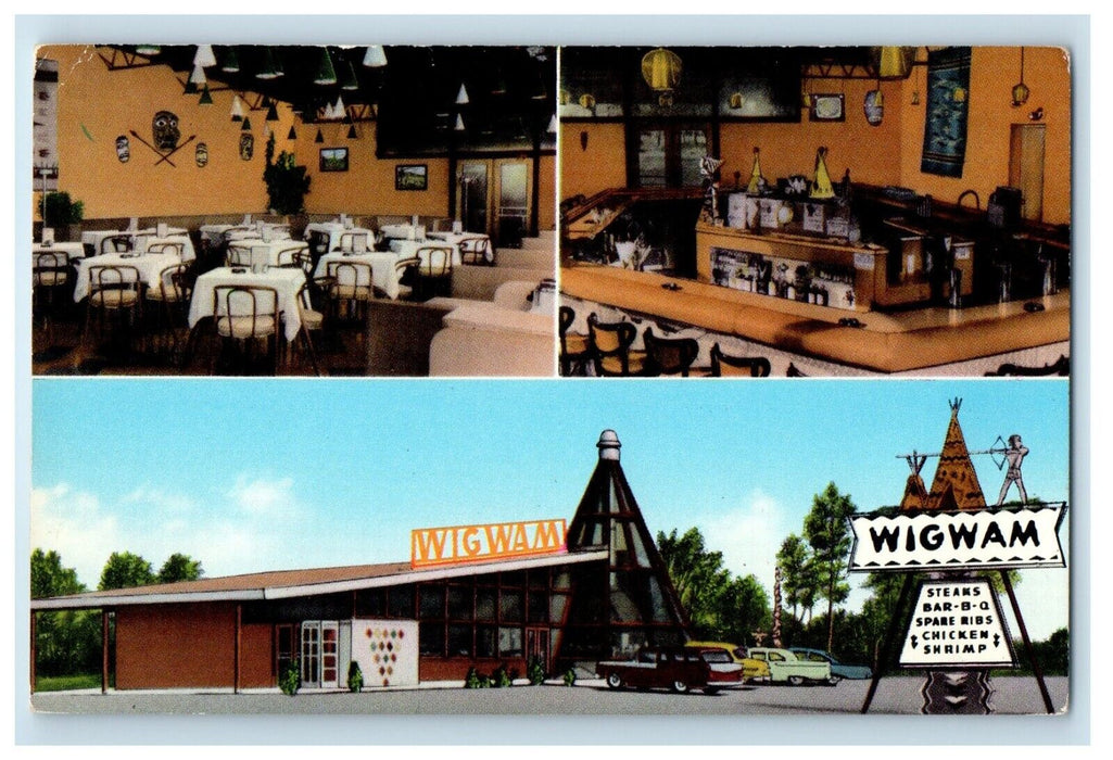 Multiview Of The Wigwam Restaurant Washington WA Unposted Vintage Postcard