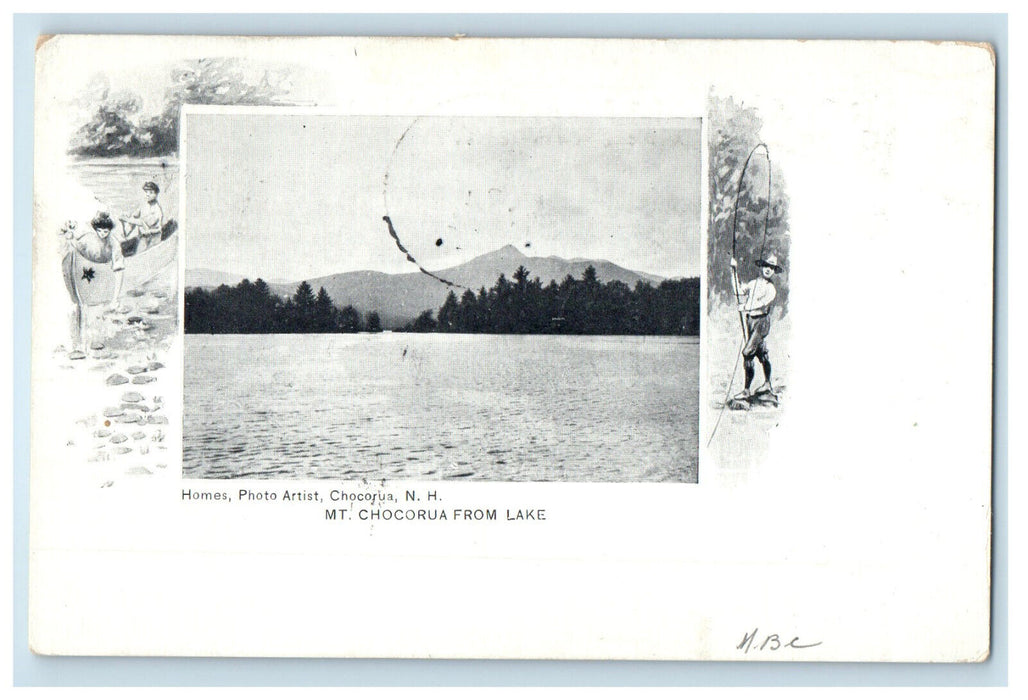 1904 Mt Chocorua from Lake New Hampshire NH PMC Posted Antique Postcard