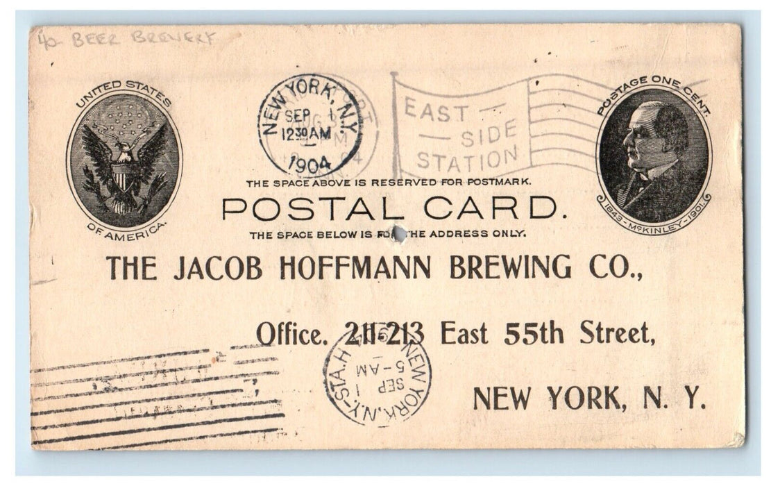 1904 T.F Murray Beer Jacob Hoffman Brewery Bridgeport CT Advertising Postcard