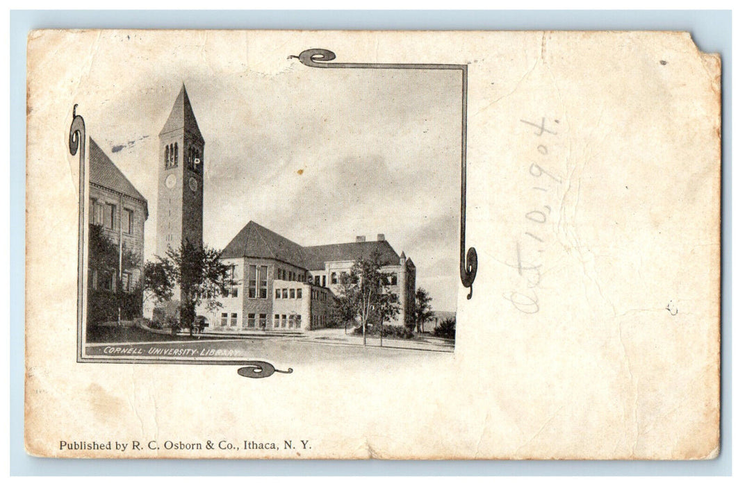 1904 Cornell University Library Ithaca NY Fort Plain NY PMC Antique Postcard