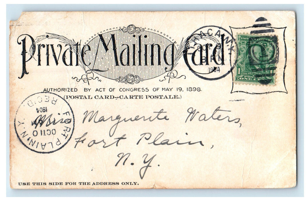 1904 Cornell University Library Ithaca NY Fort Plain NY PMC Antique Postcard