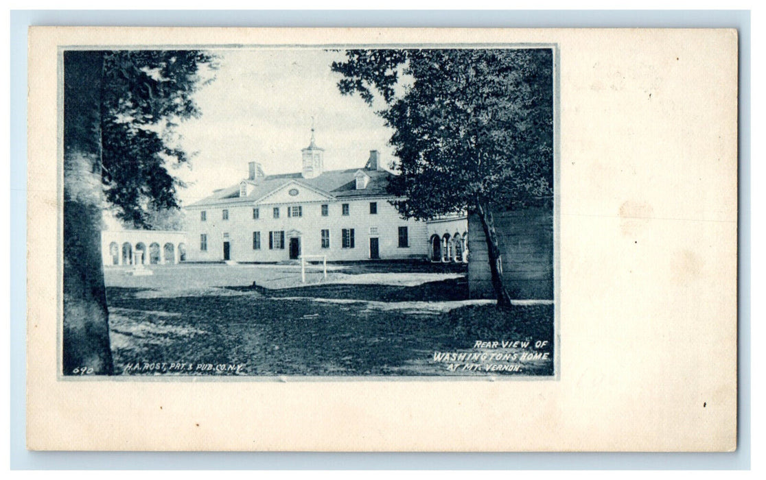 c1900s Rear View of Washingtons Home at Mt. Vernon Virginia VA PMC Postcard