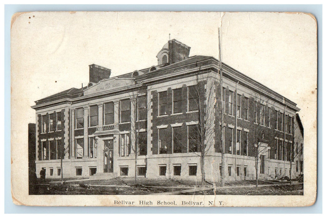 1906 Bolivar High School Bolivar New York NY PMC Posted Antique Postcard