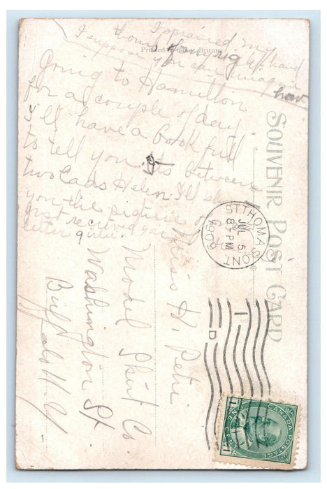 1909 A Glimpse of Port Stanley Ontario Canada Antique Posted Postcard