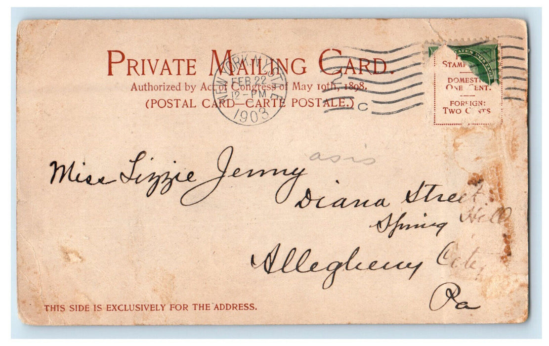 1903 Grace Church Broadway New York NY Detroit Photographic Co. PMC Postcard