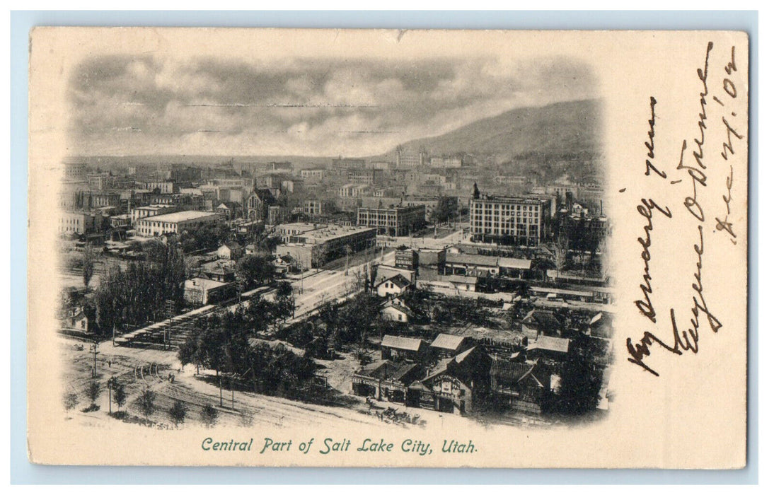 1902 Central Park of Salt Lake City Utah UT PMC Antique Posted Postcard