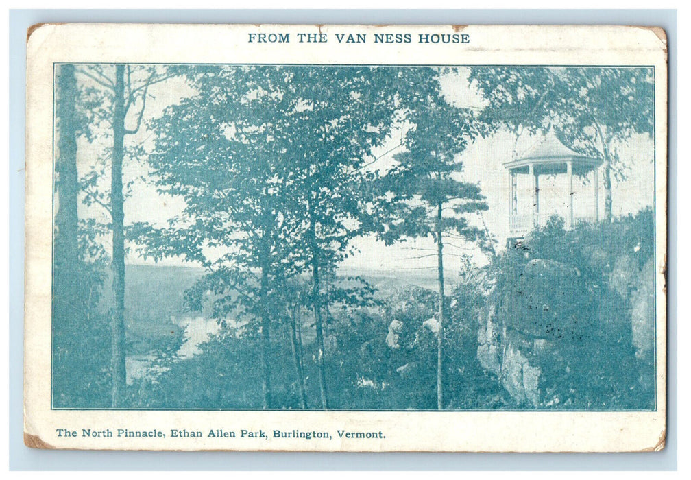 1907 The North Pinnacle Ethan Allen Park, Burlington Vermont VT Postcard