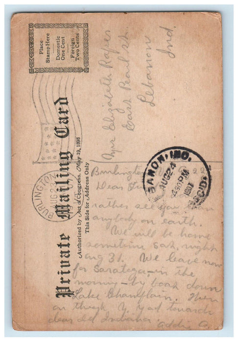 1907 The North Pinnacle Ethan Allen Park, Burlington Vermont VT Postcard