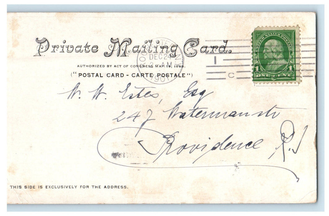 1901 Upper Genesee Falls, Rochester New York NY PMC Posted Antique Postcard