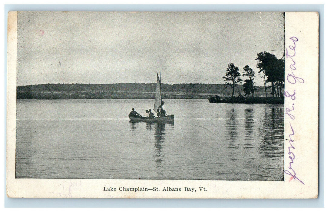 1907 Lake Champlain St. Albans Bay Vermont VT Posted Antique Postcard