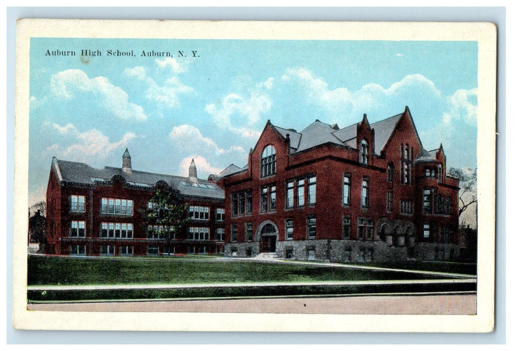 c1910's Auburn High School Building Auburn New York NY Unposted Antique Postcard